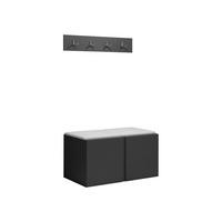 GARDEROBEN-SET Orion VI - Graphitfarben/Weiß, Holzwerkstoff/Kunststoff (84/42/46cm) - MIRJAN24