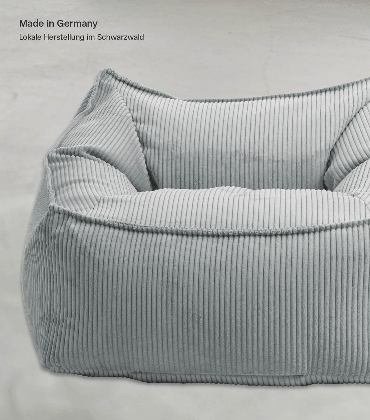 SITZSACK Cord Snug mit Hocker - Grau, Textil (80/60/83cm) - Mokebo