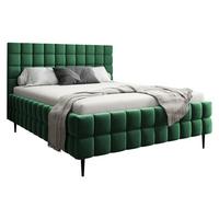 POLSTERBETT Ardea Leg - Schwarz/Grün, Holz/Textil (180/200cm) - MIRJAN24