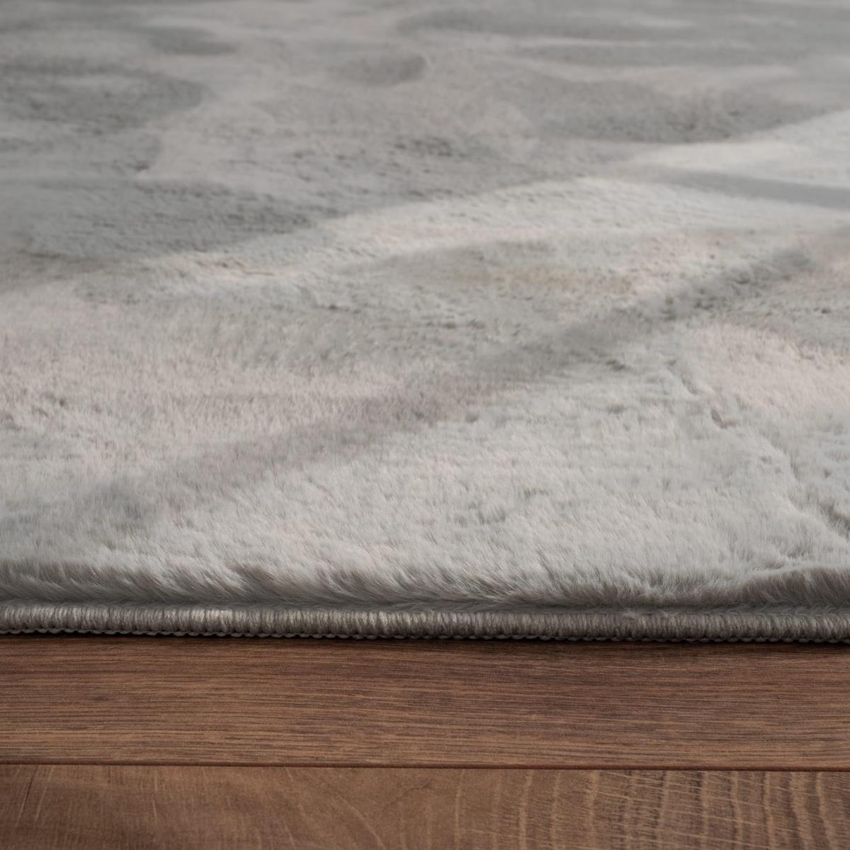 KURZFLORTEPPICH, einfarbig, aus Polyester, Grau, 160 x 220 cm - Grau, Textil (160/220cm) - KADIMA DESIGN