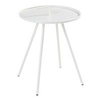 GARTEN-BEISTELLTISCH Fosen - Weiß, Metall (42/42/55cm) - [en.casa]