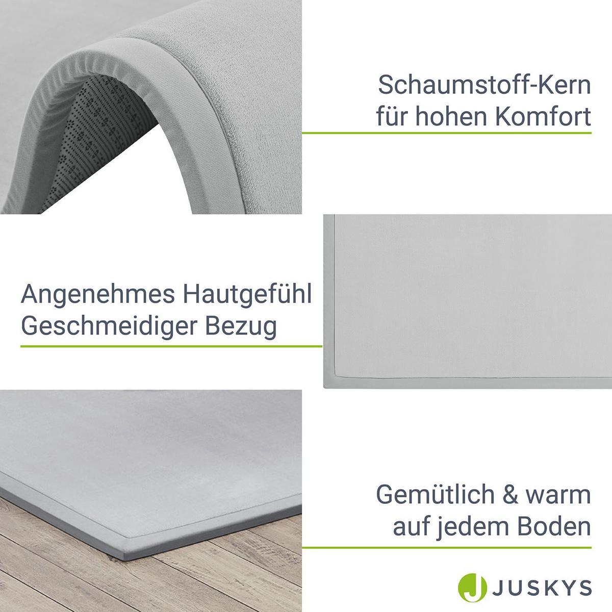 SPIELMATTE Maila grau 200 x 150 cm - Grau, Textil (150/2/200cm) - Juskys