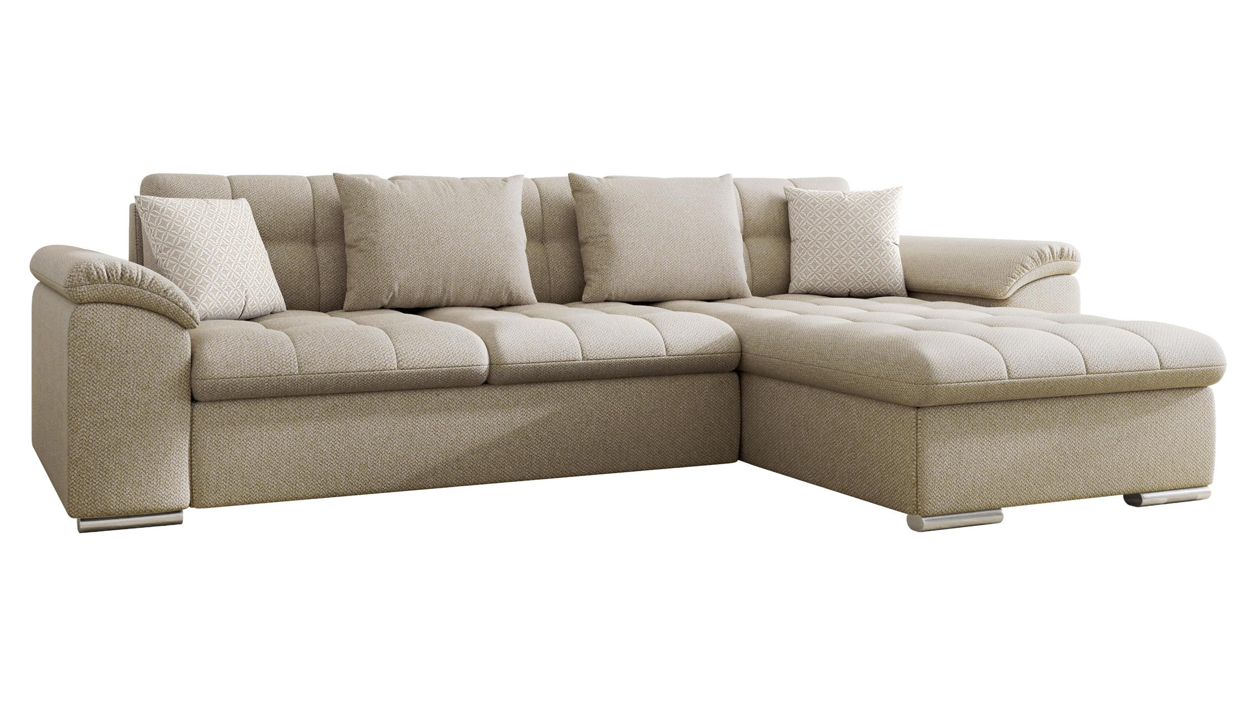 ECKSOFA Diana, Seite: Rechts - Creme, Holz/Textil (160/280cm) - MIRJAN24
