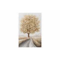 ACRYLBILD HANDGEMALT 60/90 cm - Beige/Grau, Holz/Textil (60/90cm) - KUNSTLOFT