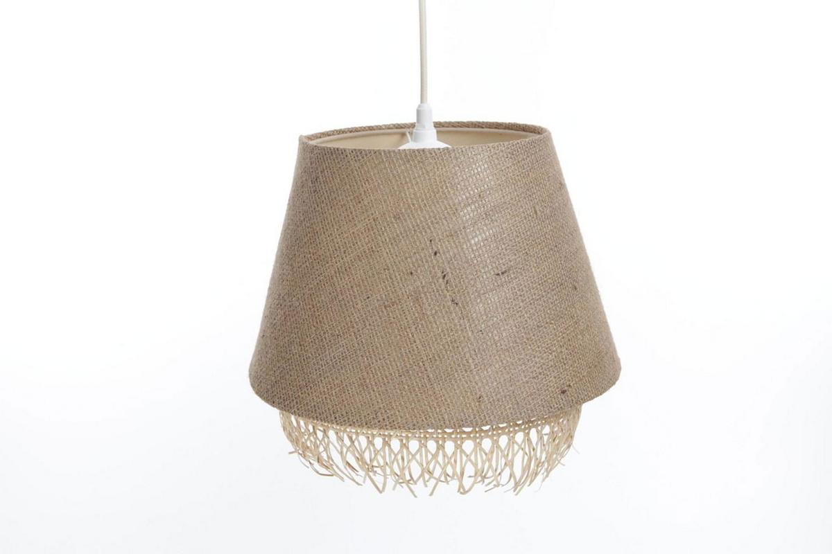 HÄNGELEUCHTE Beige 30/27 cm - Beige, Naturmaterialien (30/1.3/27cm) - ONZENO