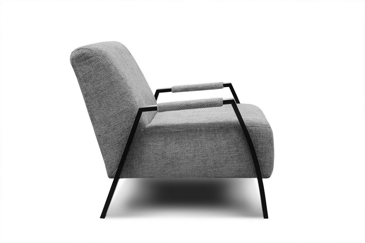 SESSEL KOBE, grau - Schwarz/Grau, Holz/Textil (72/76/90cm) - Wozimo
