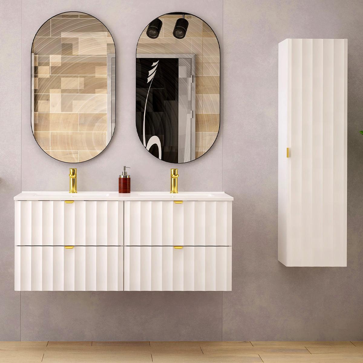 WASCHTISCHUNTERSCHRANK 120cm Lexa Weiß - Weiß, Holzwerkstoff (120/50/45.8cm) - Petits-meubles