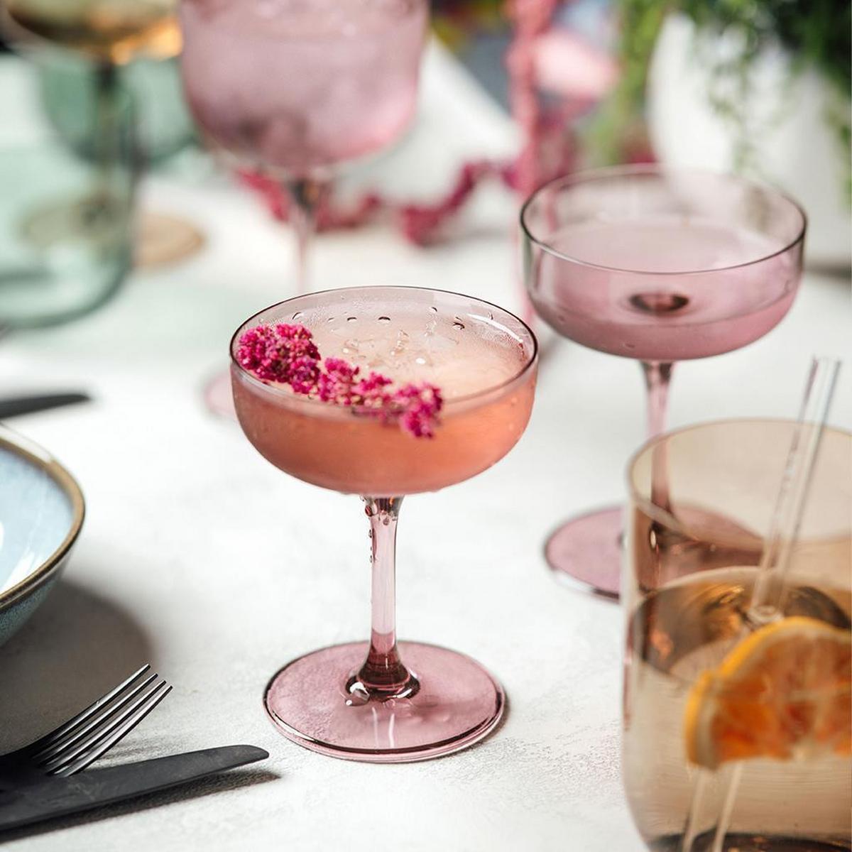SEKTSCHALEN / DESSERTSCHALEN Like Glass Grape 100 ml 2er Set - Pink, Glas (0.1L) - like.Villeroy & Boch