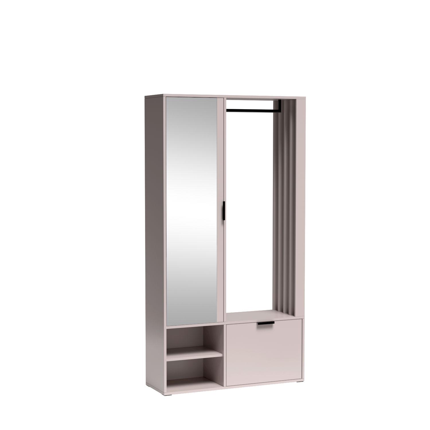GARDEROBENSCHRANK Limo Plus mit zwei Türen kaschmir - Kaschmir, Holzwerkstoff (100/190/33cm) - Beautysofa