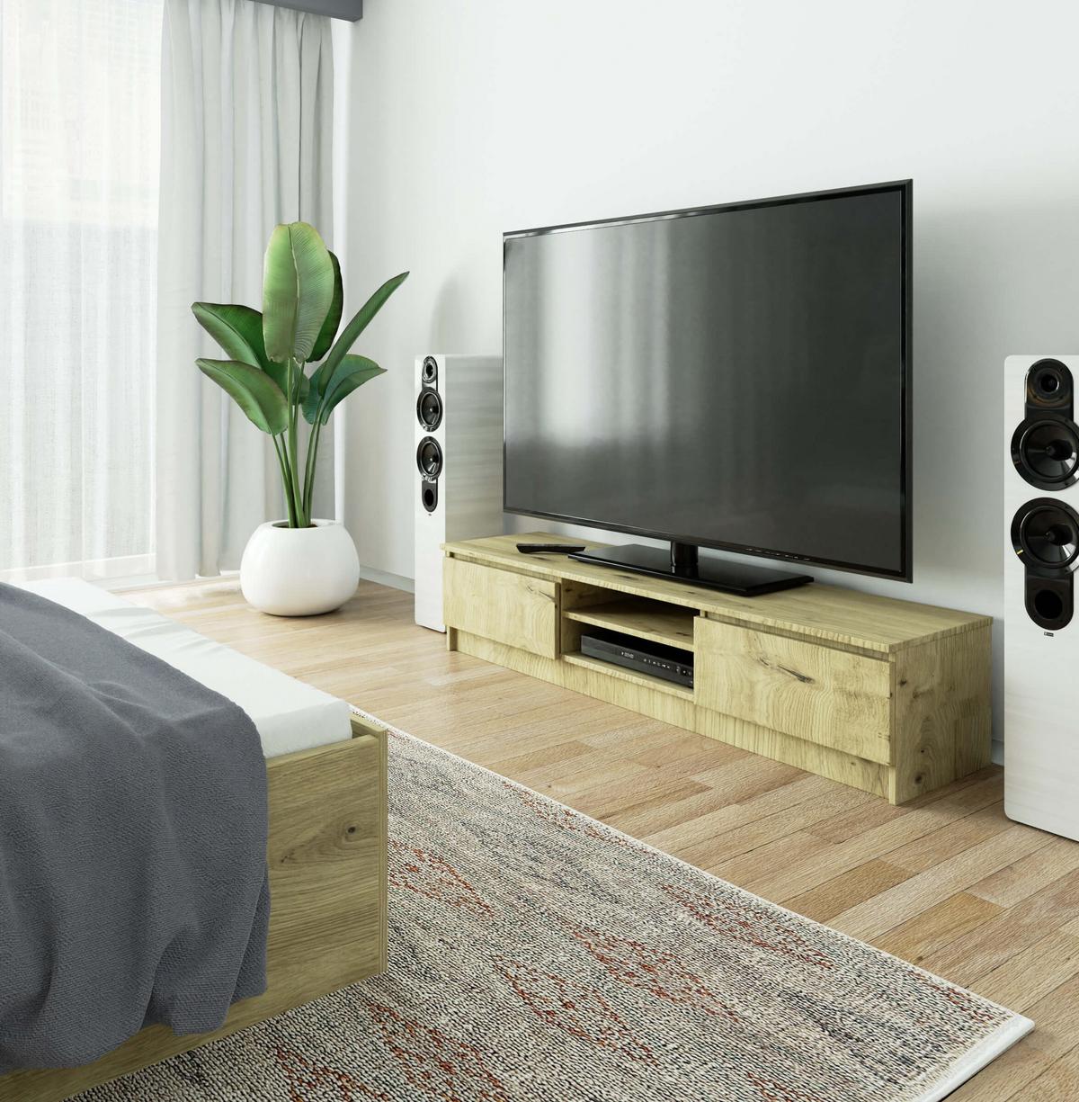 LOWBOARD Eiche Artisan 33/160/40 - Eiche Artisan, Holzwerkstoff (160/33/40cm) - RAUMHIRSCH FURNITURE