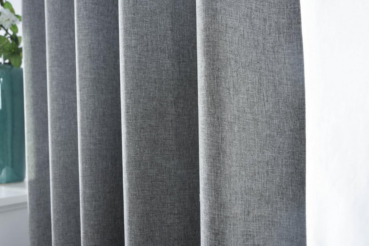 VORHANG 2ER SET BOSTON DARK HxB 245x140 cm Grau - Grau, Textil (140/245cm) - Gardinenbox