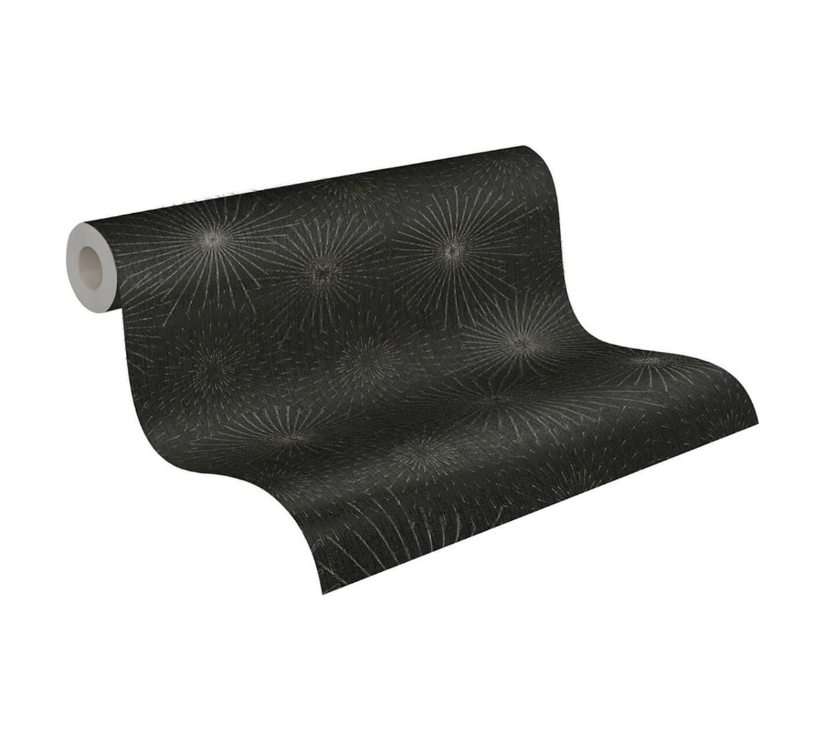 VLIESTAPETE Schwarz 53/1005 cm - Schwarz, Textil (53/1cm) - KUNSTLOFT