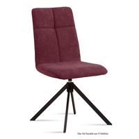 ESSZIMMERSTUHL drehbar (8er-Set) Debbie 47x92x60 Schwarz/Marsala - Brombeere/Schwarz, Kunststoff (60/92/47cm) - 58aufmkessel