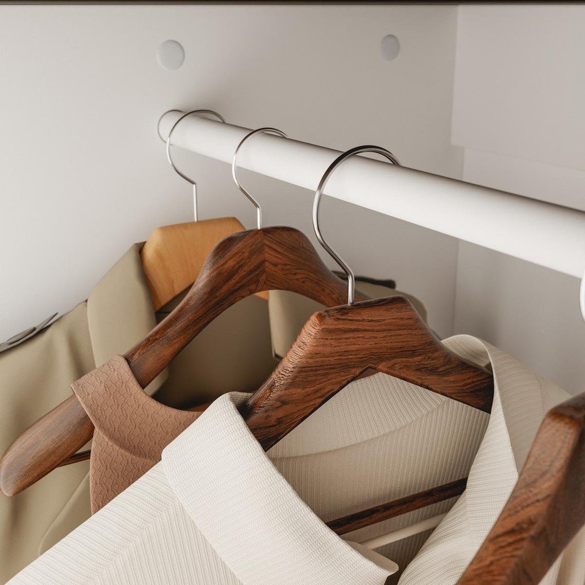 HOCHSCHRANK mit Kleiderstange KSB03-W - Ahornfarben, Fell (45/187/55cm) - SoBuy