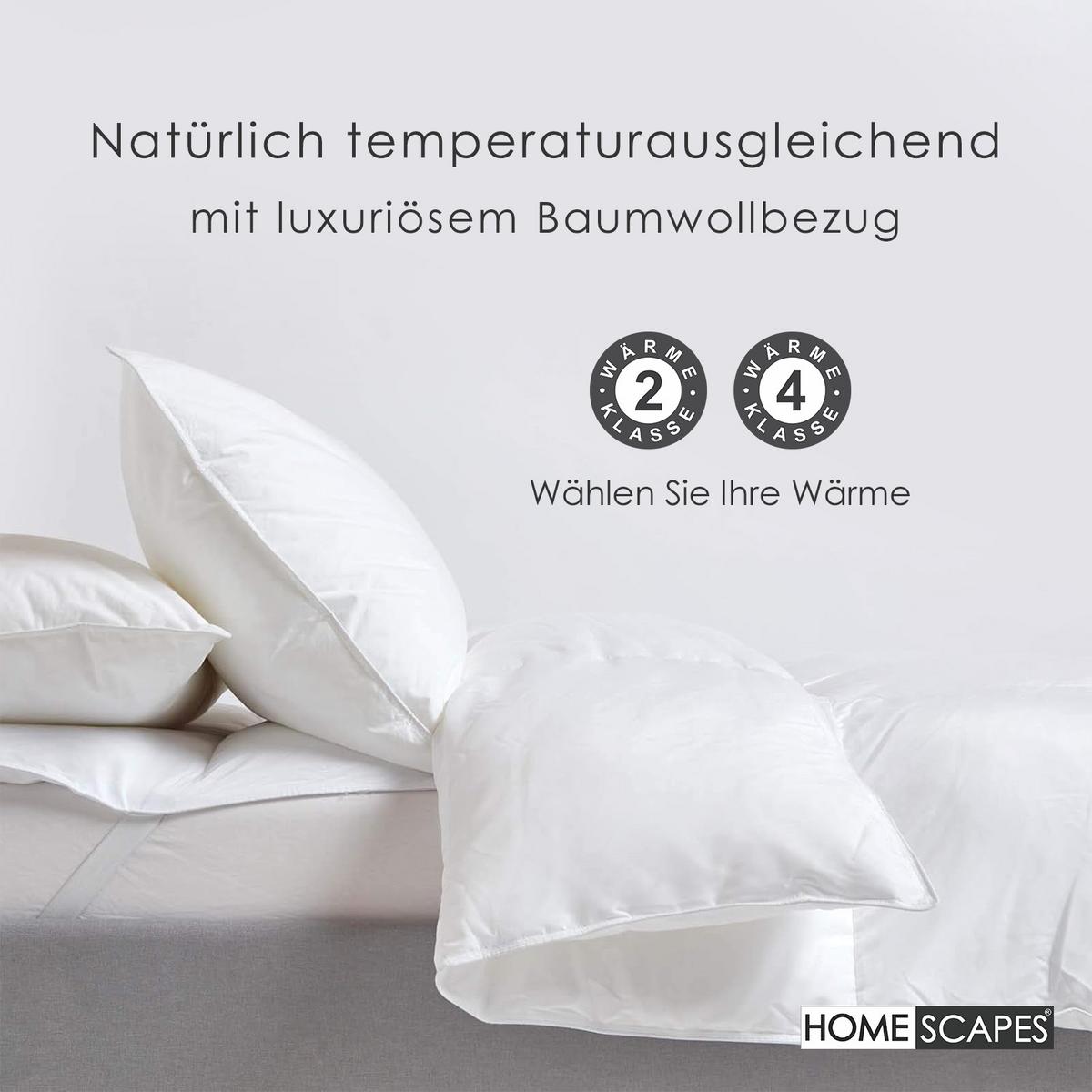 WINTERDECKE 155/220 cm, Seidenmischung - Weiß, Textil (155/220cm) - Homescapes