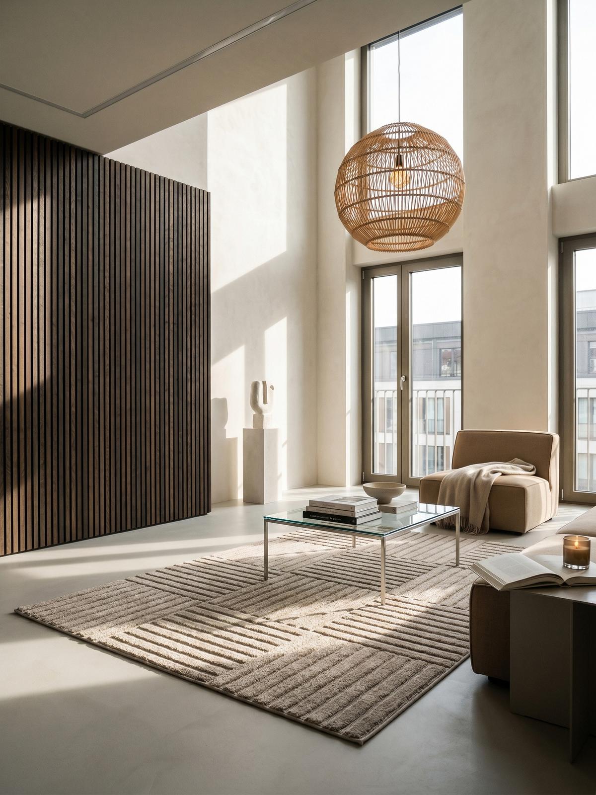 TEPPICH Hochflor RIGI in Beige, mit Cord-Streifen-Patchwork, 120 x 170 cm - Beige, Textil (170/120cm) - KADIMA DESIGN