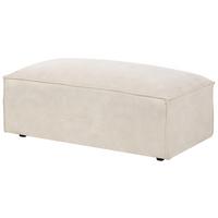 OTTOMANE Samtstoff Hellbeige Hellnar - Beige, Textil (52/39/102cm) - Beliani