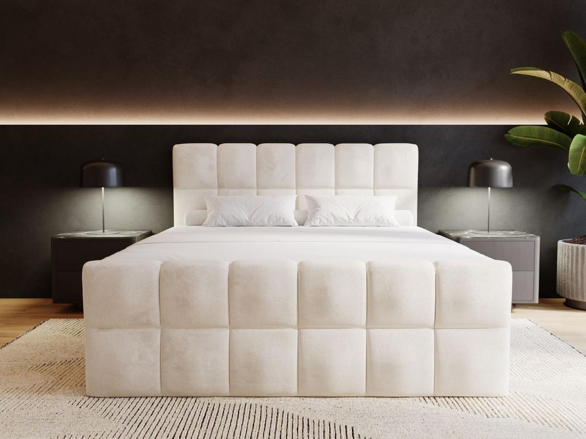 BOXBETT Alicante 200x200 Beige - Beige, Holz/Textil (200/200cm) - Graingold
