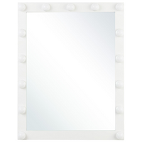 BADSPIEGEL mit LED-Beleuchtung rechteckig 50/60 cm Odenas - Weiß, Metall (50/60/2cm) - Beliani