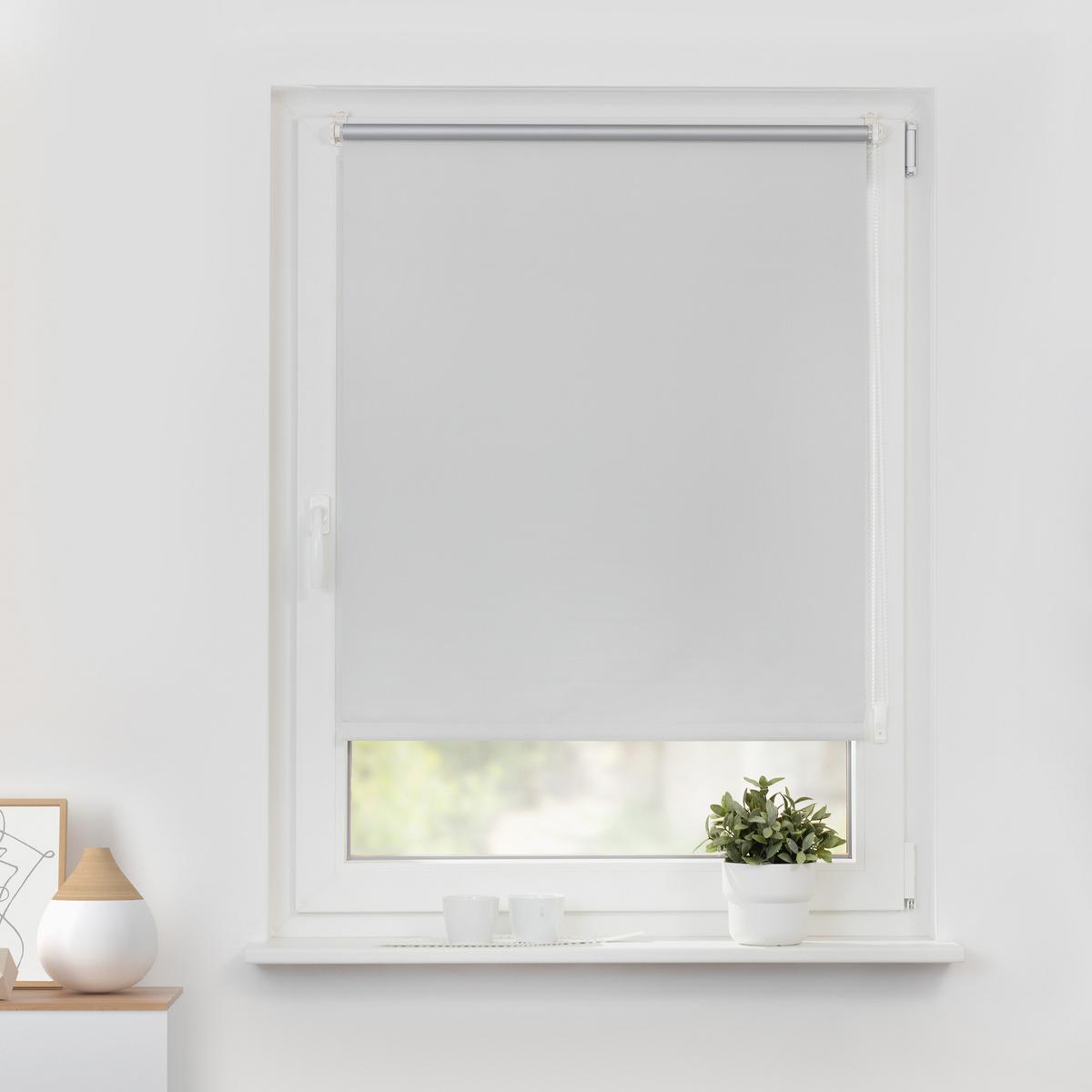 THERMO-ROLLO KLEMMFIX, OHNE BOHREN, VERDUNKELUNG - Weiß, Kunststoff (80/220cm) - Lichtblick Original
