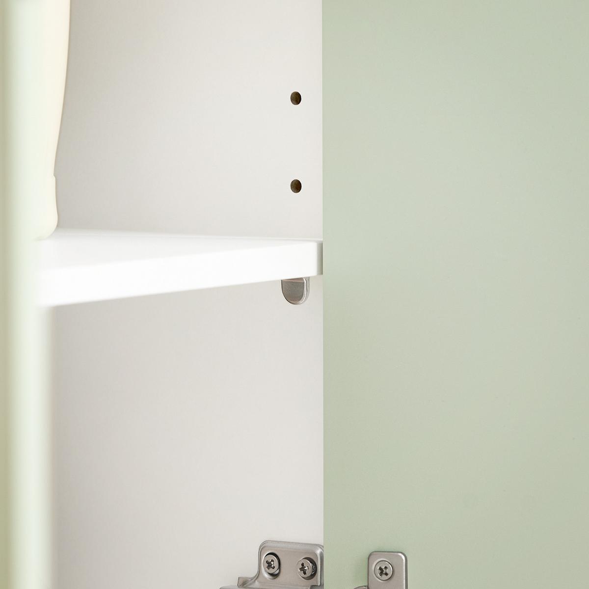 WASCHBECKENUNTERSCHRANK Grün - Weiß/Grün, Holzwerkstoff/Metall (60/60/30cm) - SoBuy
