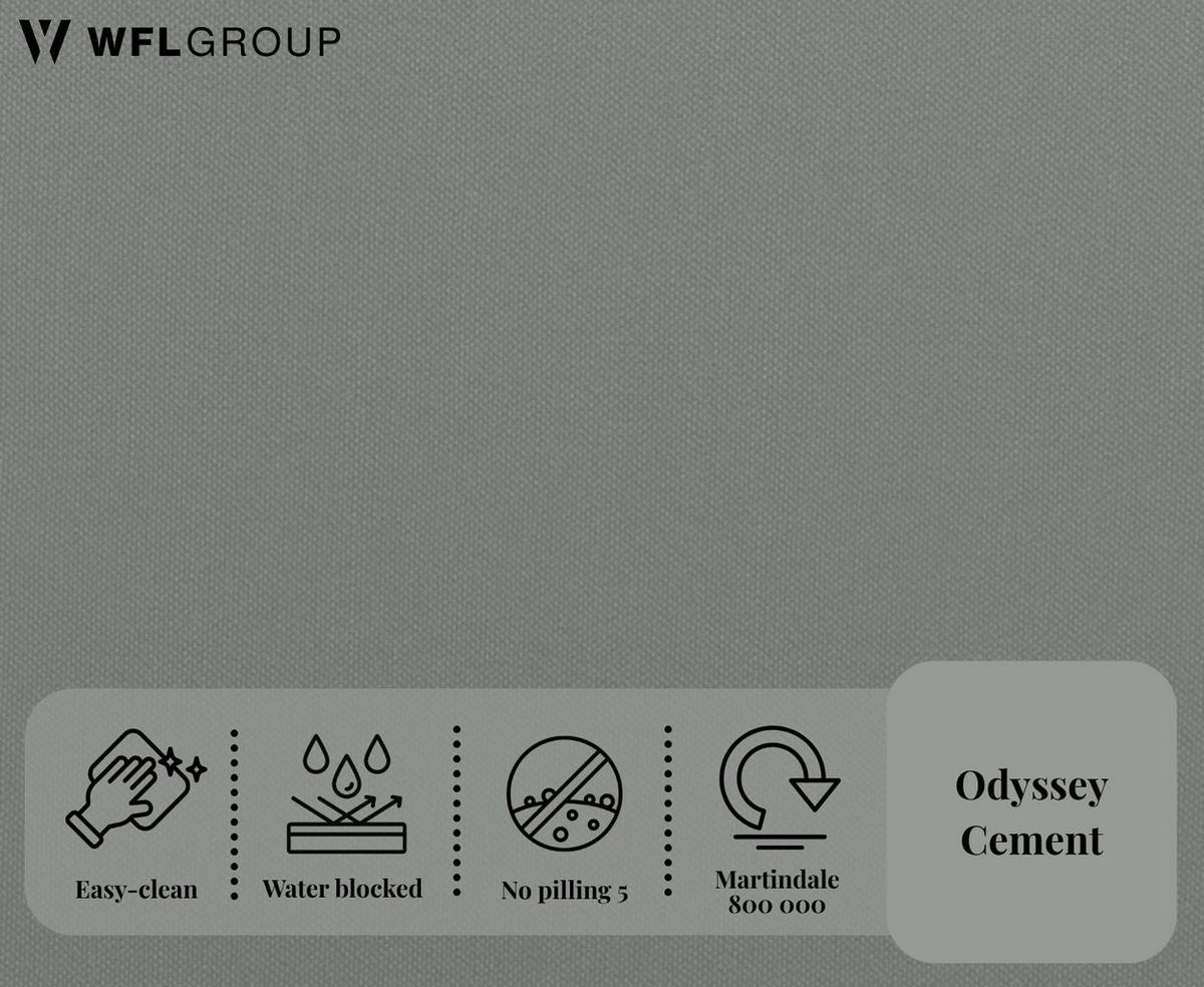 GARTENSOFA Lorento Outdoor 2-Sitzer, Hellgrau Kunstleder 186/73/92 cm - Hellgrau, Textil (186/73/92cm) - WFL GROUP