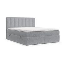 BOXBETT Bari 140/200 cm Grau im Riva Stoff - Grau, Holz/Holzwerkstoff (140/200cm) - AltaBeds