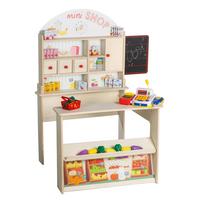 VERKAUFSSTAND mit Zubehör - Naturfarben, Holzwerkstoff (89/114.5/74.4cm) - Roba