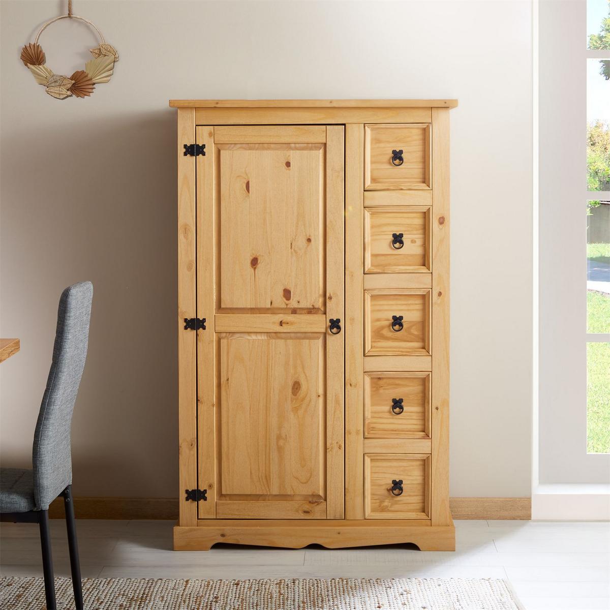 KOMMODE TEQUILA gebeizt/gewachst - Kieferfarben, Holz (95/150/45cm) - IDIMEX