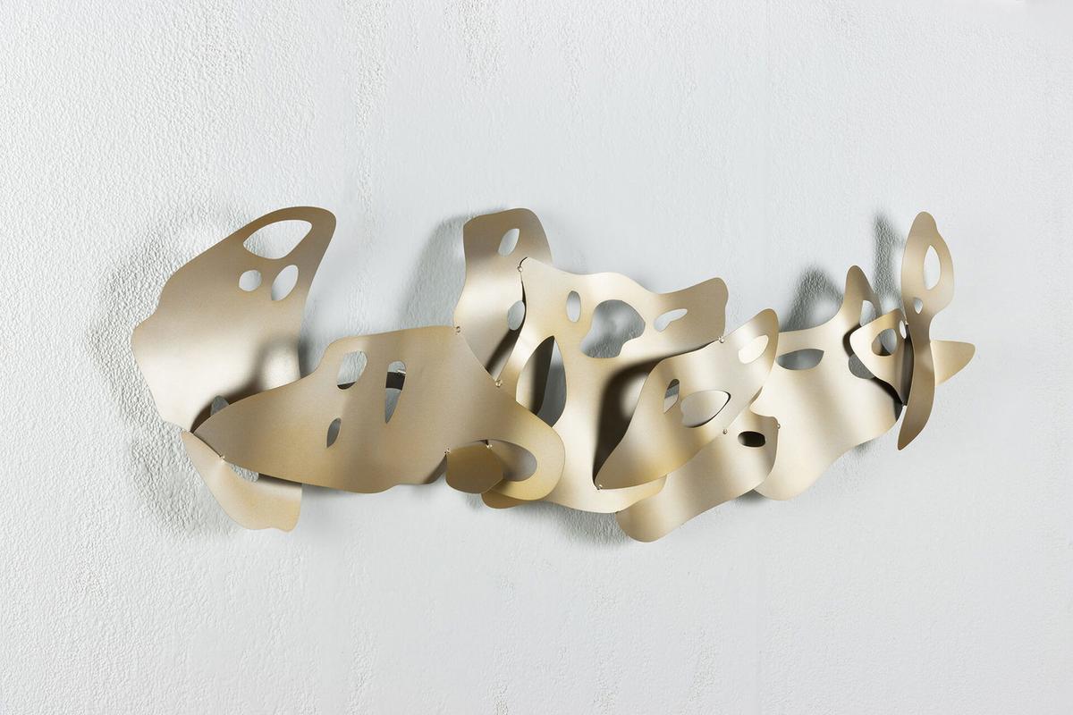 WANDDEKO Silber 120/44 cm - Silberfarben, Metall (3.3/44/5cm) - KUNSTLOFT