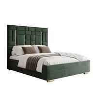 POLSTERBETT BRIGITTE GOLD mit Bettkasten 180x200 cm Element 12 - Grün, Textil (180/200cm) - Lookway