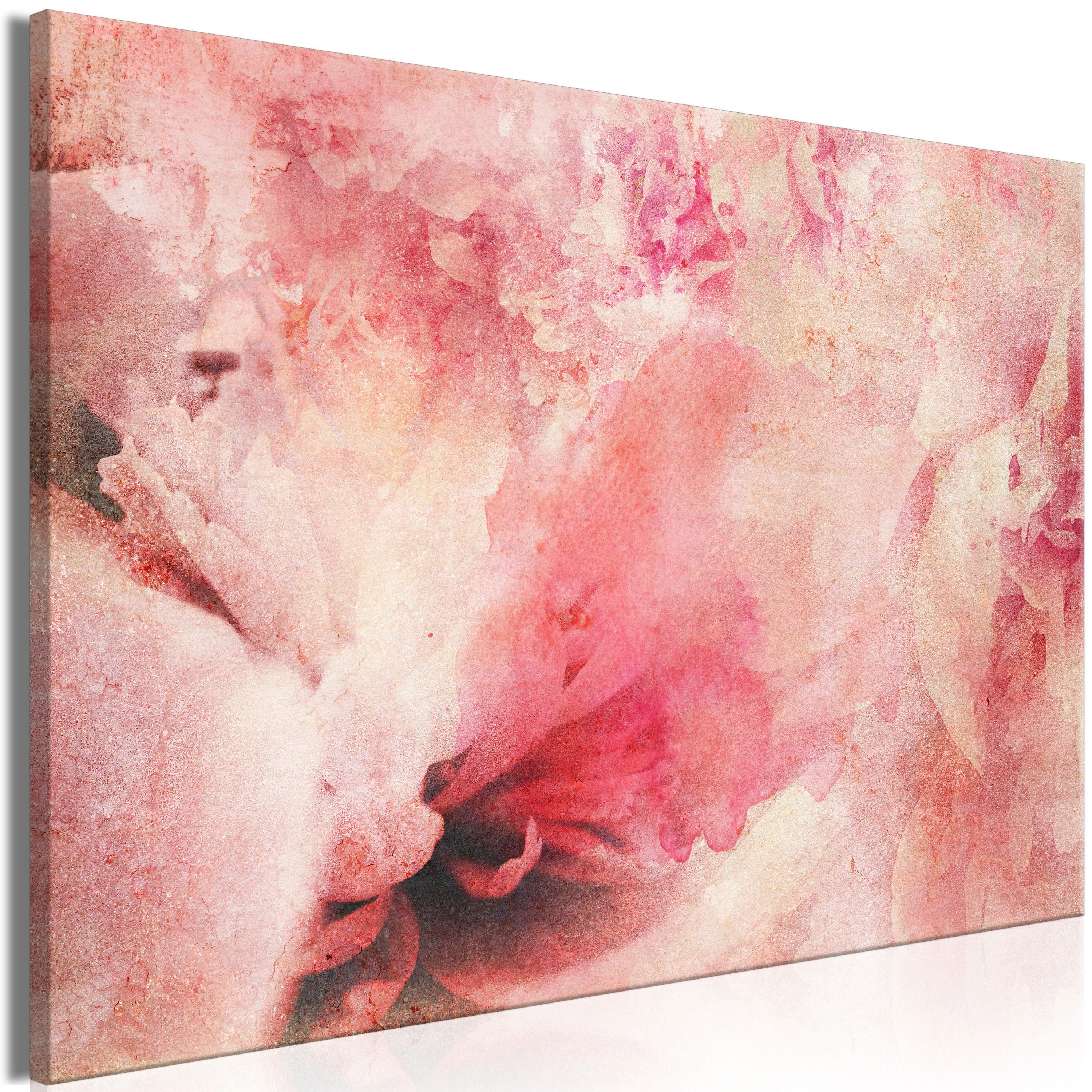 KUNSTDRUCK Rosa 120/80 cm - Pink, Textil (120/80cm) - KUNSTLOFT