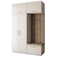 GARDEROBENSCHRANK REMA 150/240/60 cm Modern Garderobe-Set Kaschmir - Kaschmir/Mokka, Holzwerkstoff (150/240/60cm) - MASSENO