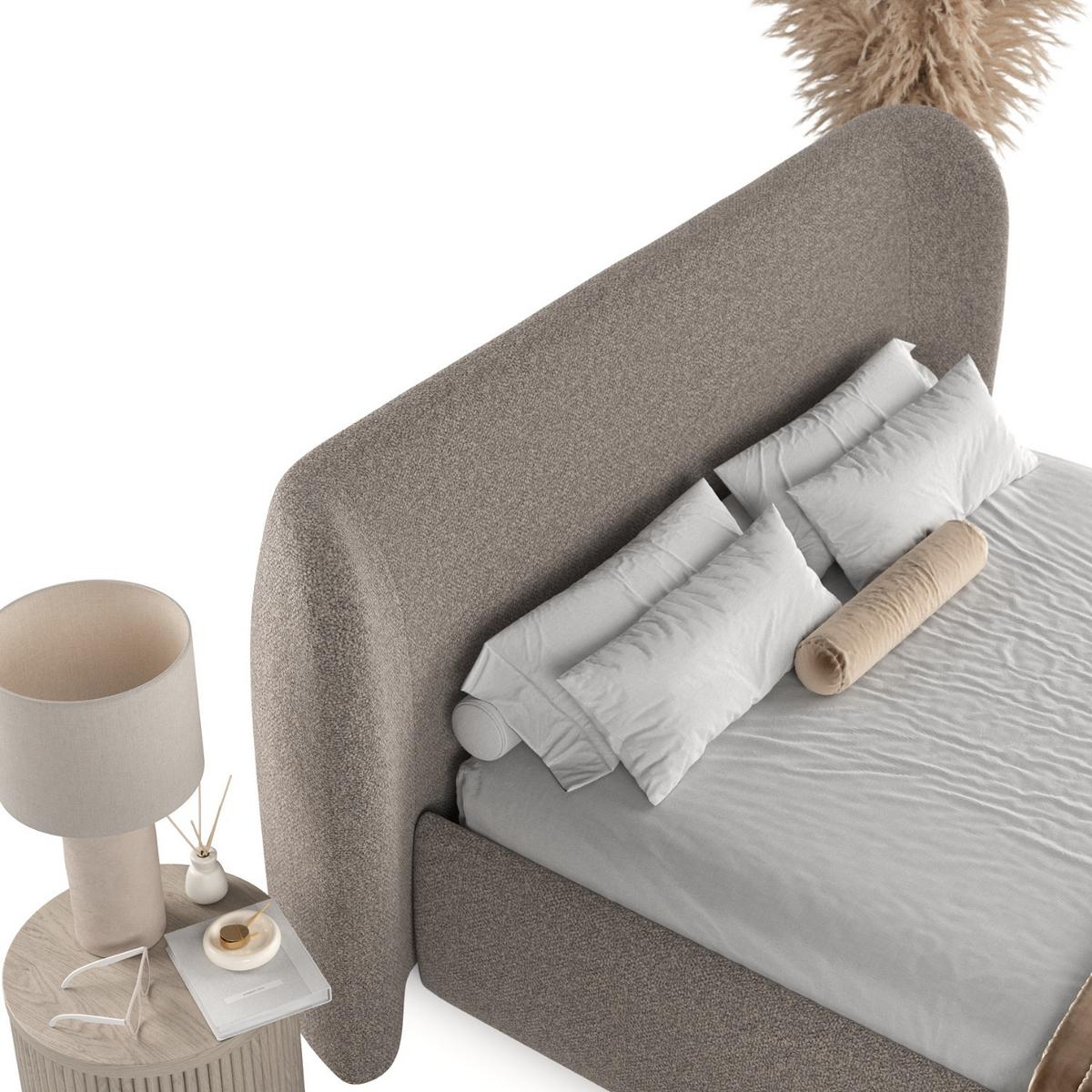 POLSTERBETT Bellano mit Stauraum 140/200 cm Beige im Bubble Stoff - Beige/Schwarz, Holz/Holzwerkstoff (140/200cm) - AltaBeds