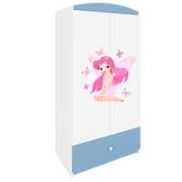 KINDERKLEIDERSCHRANK Elfe I - Blau, Holzwerkstoff (90/175/52cm) - RAUMHIRSCH FURNITURE
