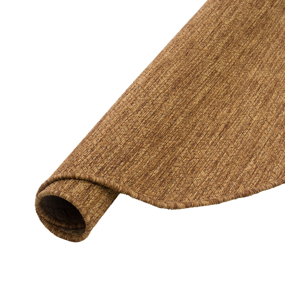 IN- & OUTDOOR FLACHGEWEBE TEPPICH PORTO RUND - Naturfarben, Textil (100/100cm) - Snapstyle