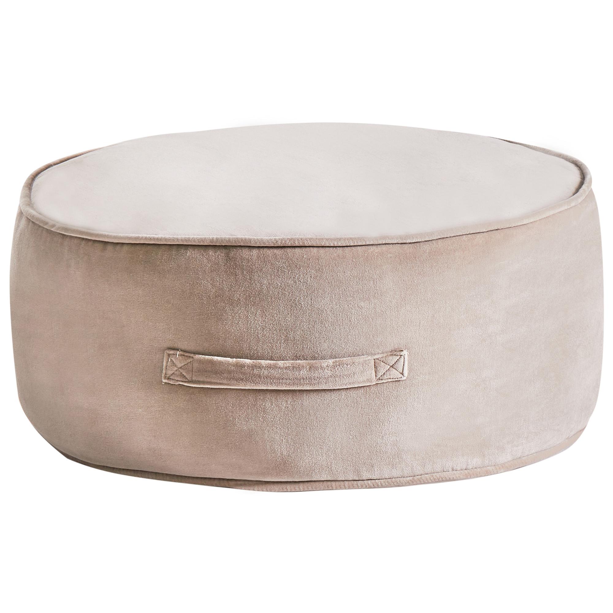 POUF Hellbraun Yulle - Hellbraun, Textil (60/25/60cm) - Beliani