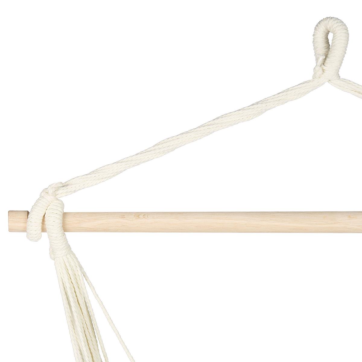 HÄNGESESSEL aus Baumwolle Beige Varena - Beige, Textil (96/125/55cm) - Beliani