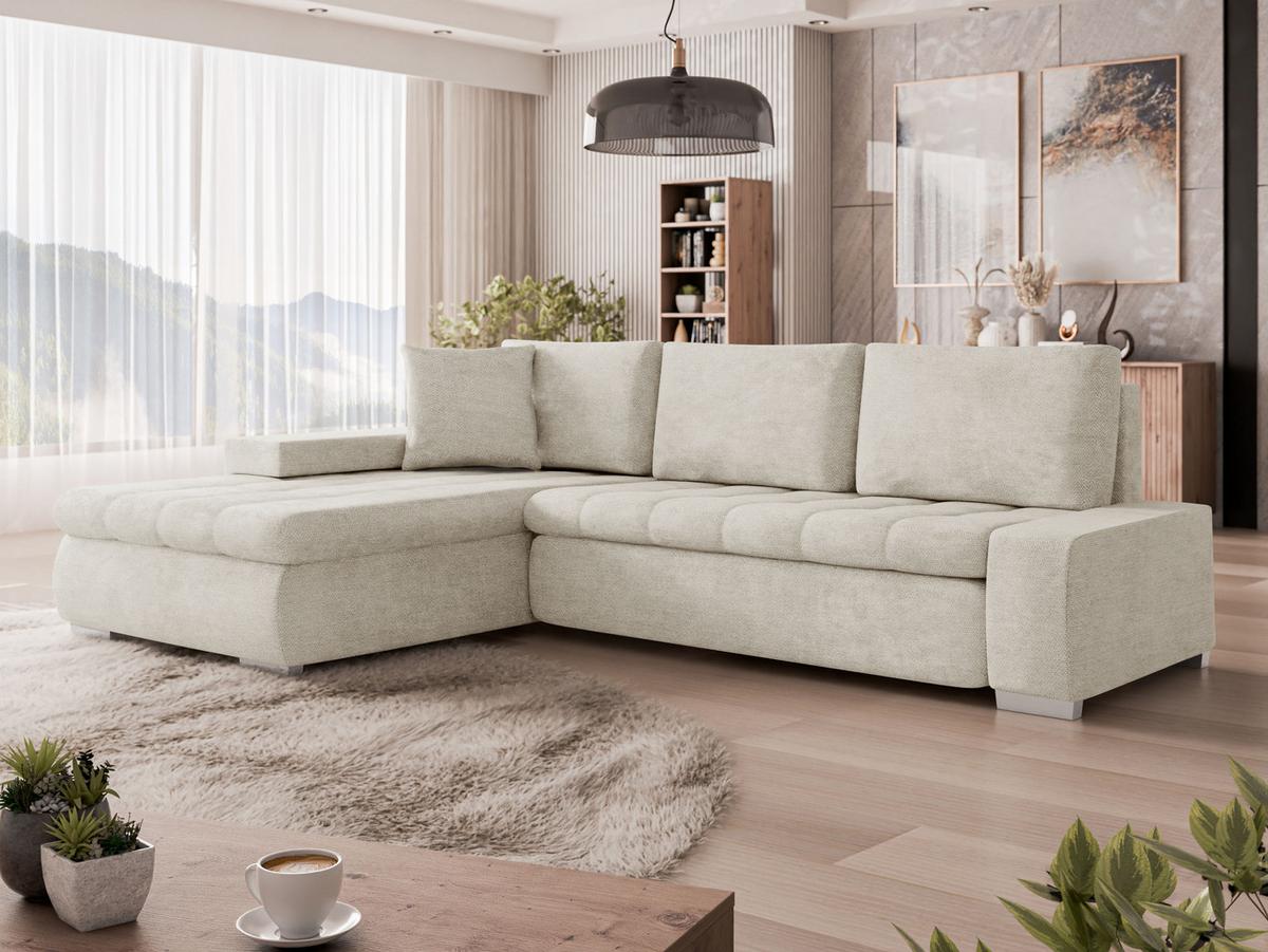 ECKSOFA Orkan Mini - Beige, Holz/Textil (265/185cm) - MIRJAN24