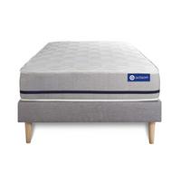 BETT Actimemo soft Memory-Schaum 80 x 200 cm h2 - Kit Bettgestell Grau - Beige/Grau, Karton/Holz (80/200cm) - ACTISOM