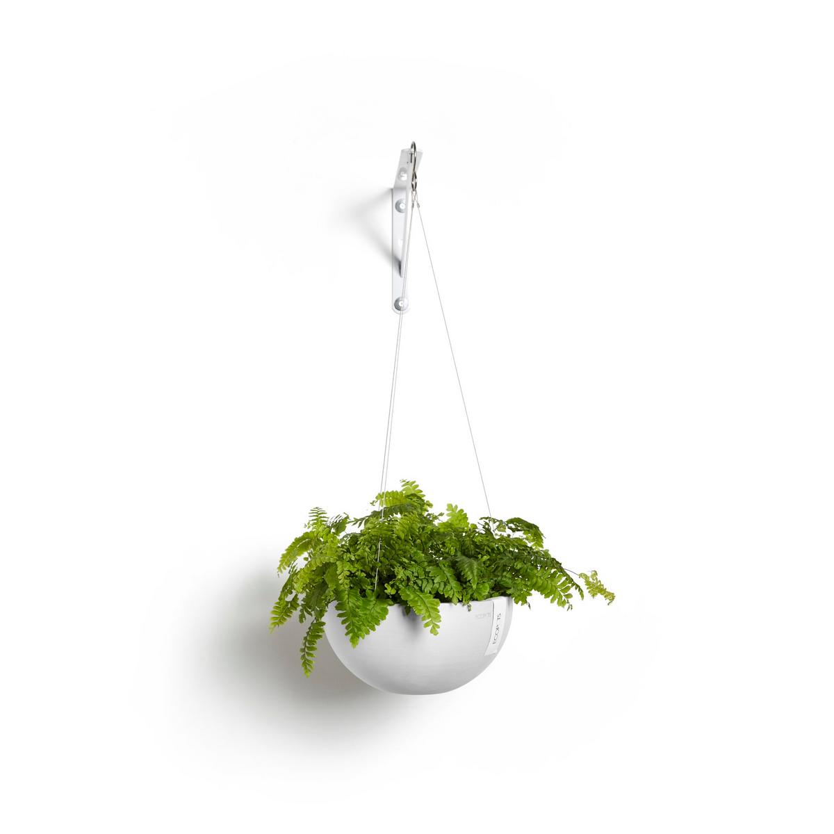 BLUMENTOPF Brussels Hängend 26,7/12,8 cm Weiß - Weiß, Kunststoff (26.7/12.8cm) - Ecopots