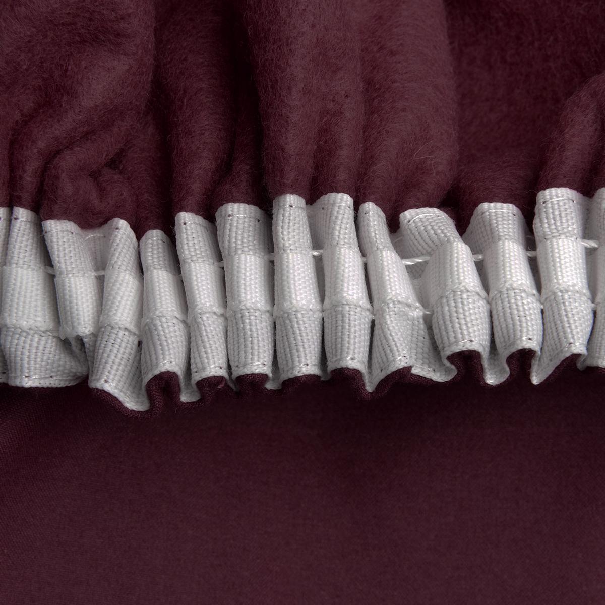 VORHANG Amelie TK mit Kräuselband 140x245cm Bordeaux (2tlg) - Bordeaux, Textil (140/245/1cm) - Beautissu 