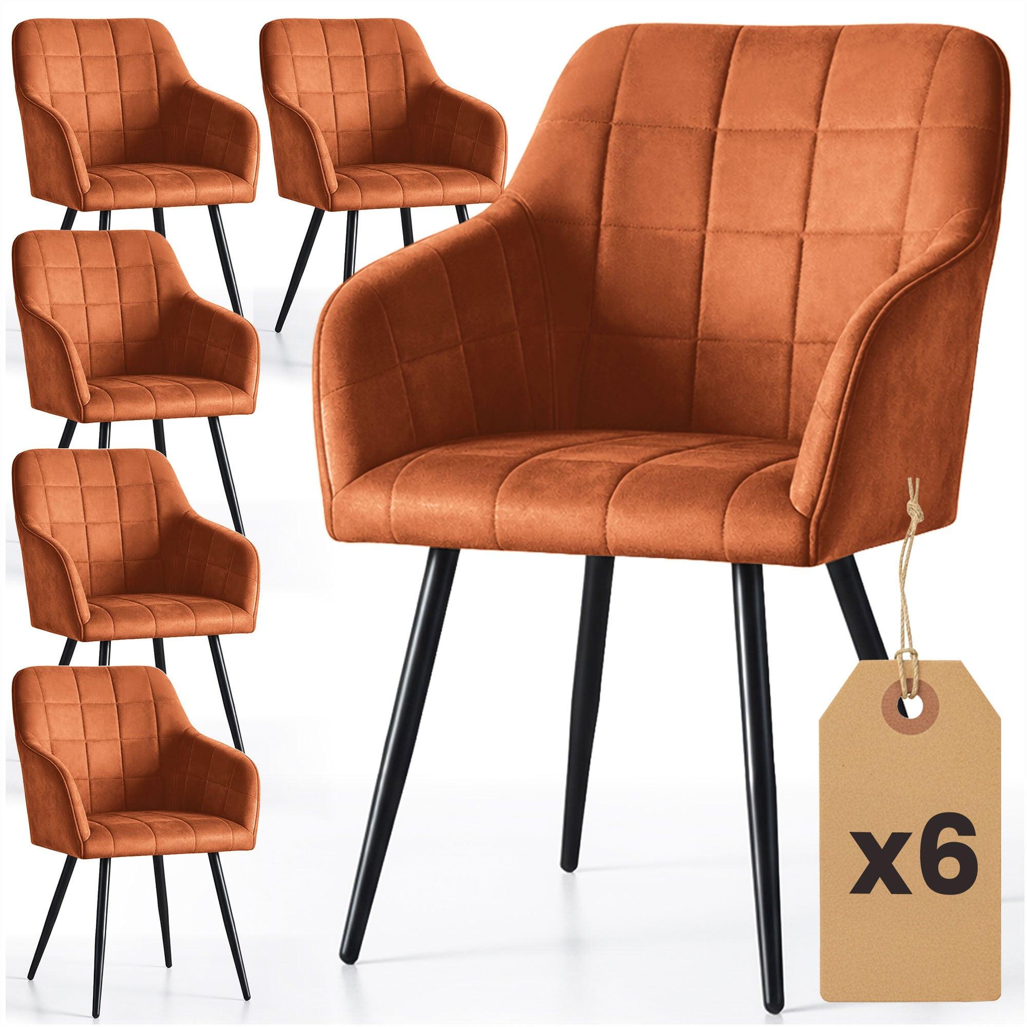 POLSTERSTUHL 6er Set, Metallbeine Bronze, Schwarz 54/82/58 - Schwarz, Textil (54/82/51cm) - RAUMHIRSCH FURNITURE
