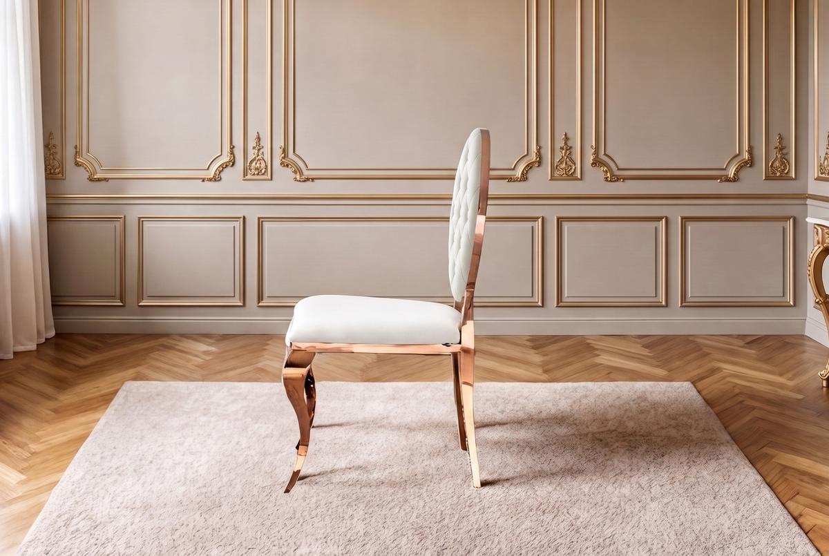 ESSZIMMERSTUHL LINDA Cremeweiß Velvet - Creme, Textil (50/92/56cm) - KAWOLA