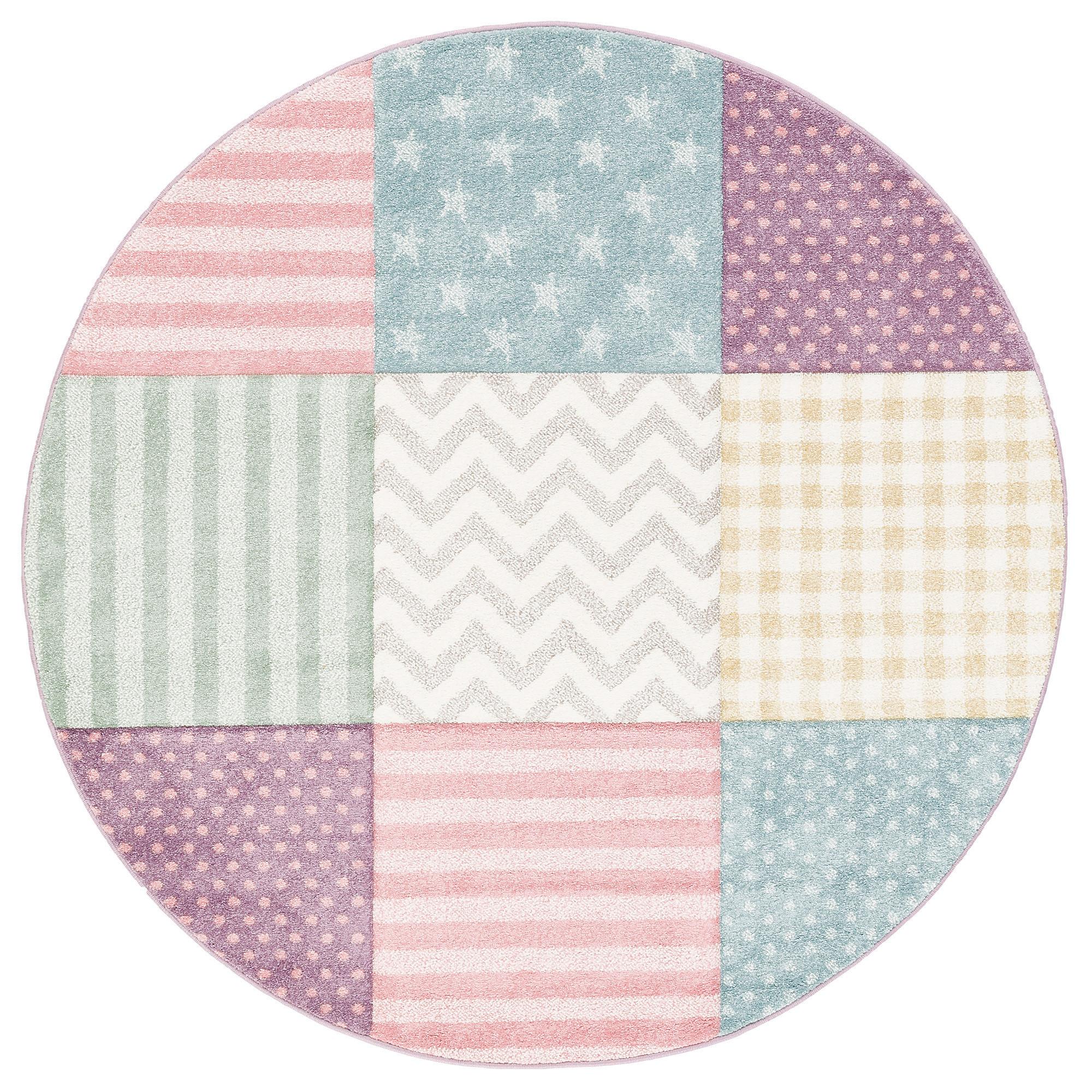 KINDER UND JUGEND TEPPICH MAUI STERNE RUND - Multicolor, Textil (200/200cm) - Pergamon