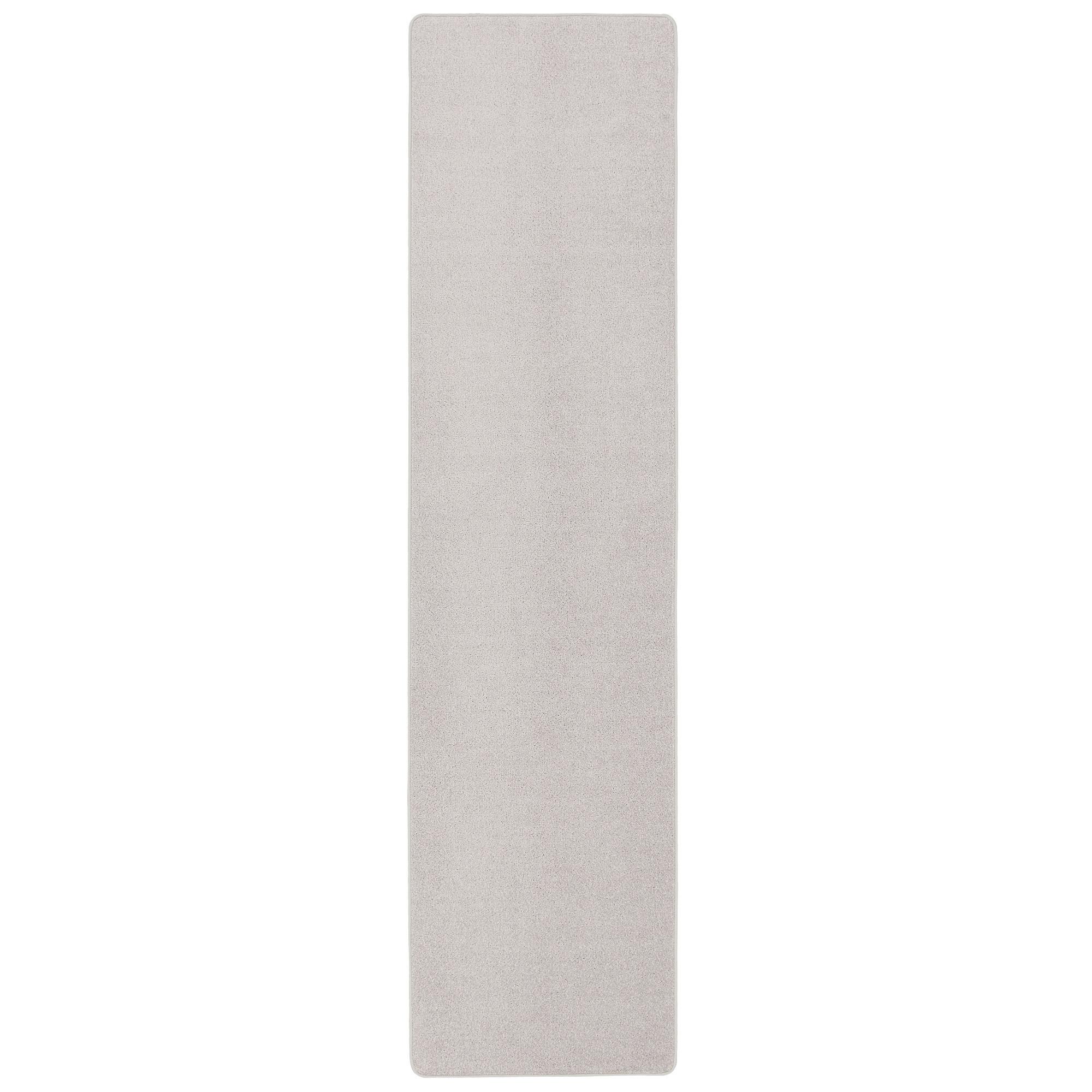 TREND VELOURS LÄUFER TEPPICH JOY - Hellgrau, Textil (100/100cm) - Snapstyle