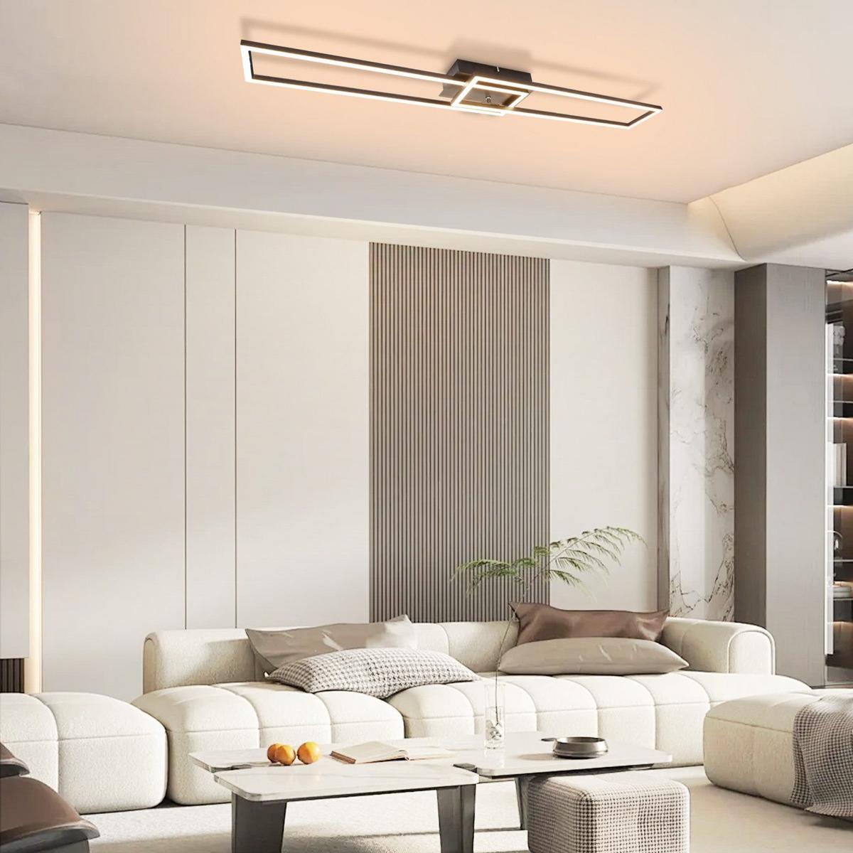 LED-DECKENLEUCHTE Fraser 102.5/18.5/7.3 cm - Schwarz, Metall (102.5/18.5/7.3cm) - Nettlife