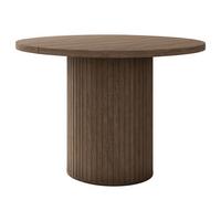 ESSTISCH Ovalio - Nussbaumfarben, Holzwerkstoff (100/100/75cm) - MIRJAN24
