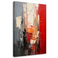 LEINWANDBILD Abstraktion 20x30cm - Rot, Textil (20/30cm) - Feeby