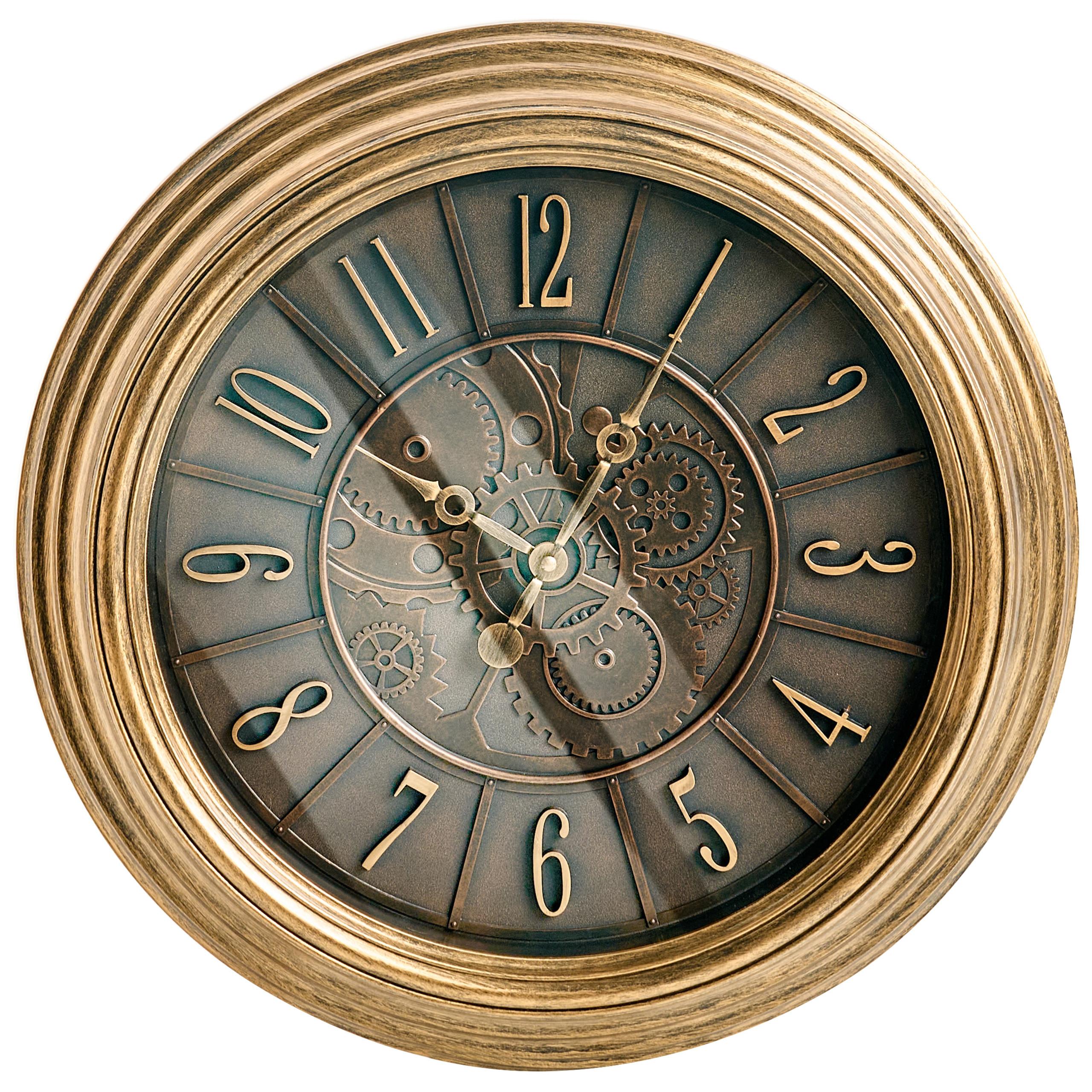 WANDUHR Gold Caudete - Goldfarben/Schwarz, Kunststoff (50/50/6cm) - Beliani